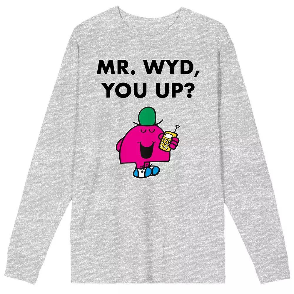 Men's Mr. Men And Little Miss Meme Graphic Tee, Size: Large, Grey Product Image
