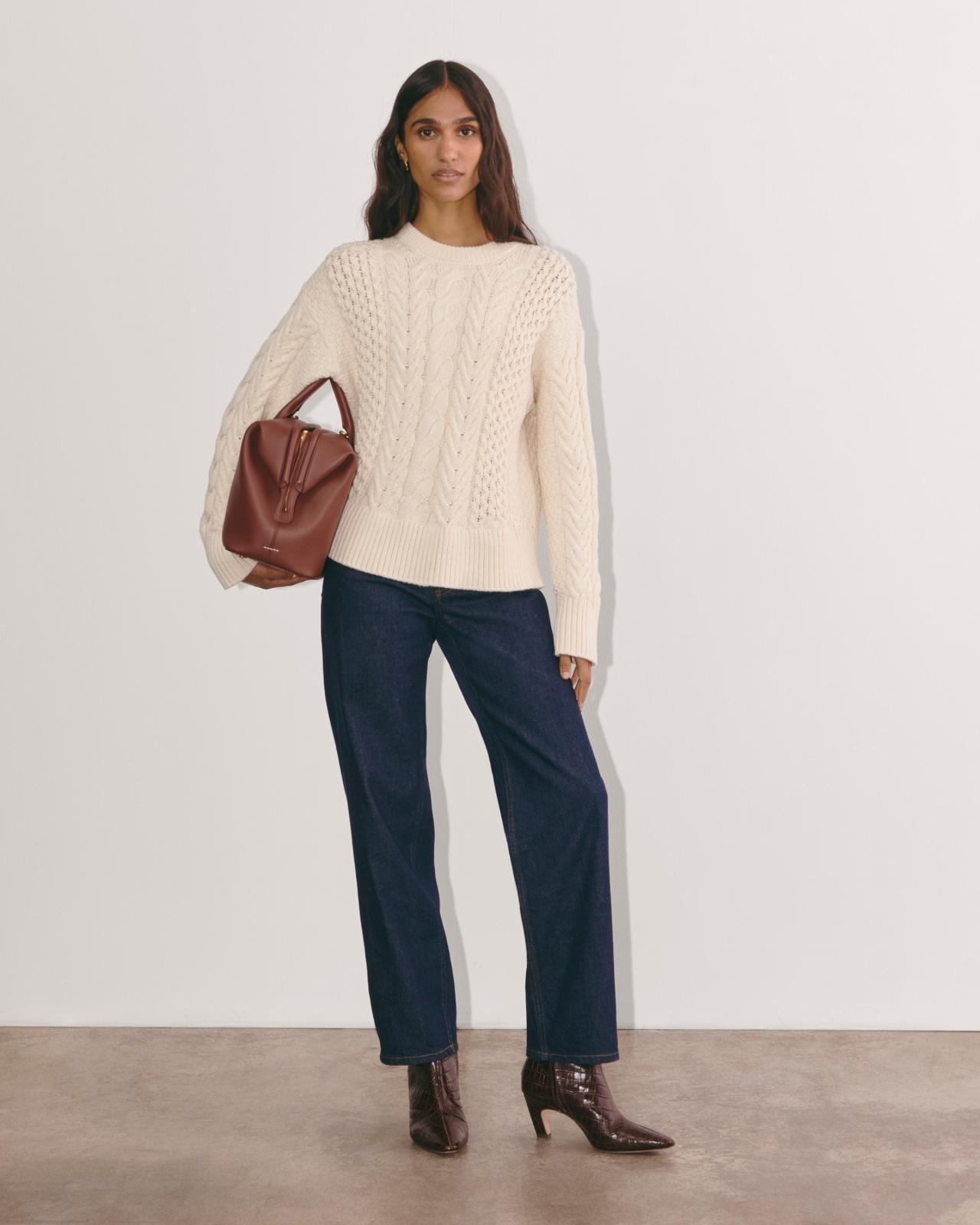 The Cable Sweater in Everyday Cotton Product Image