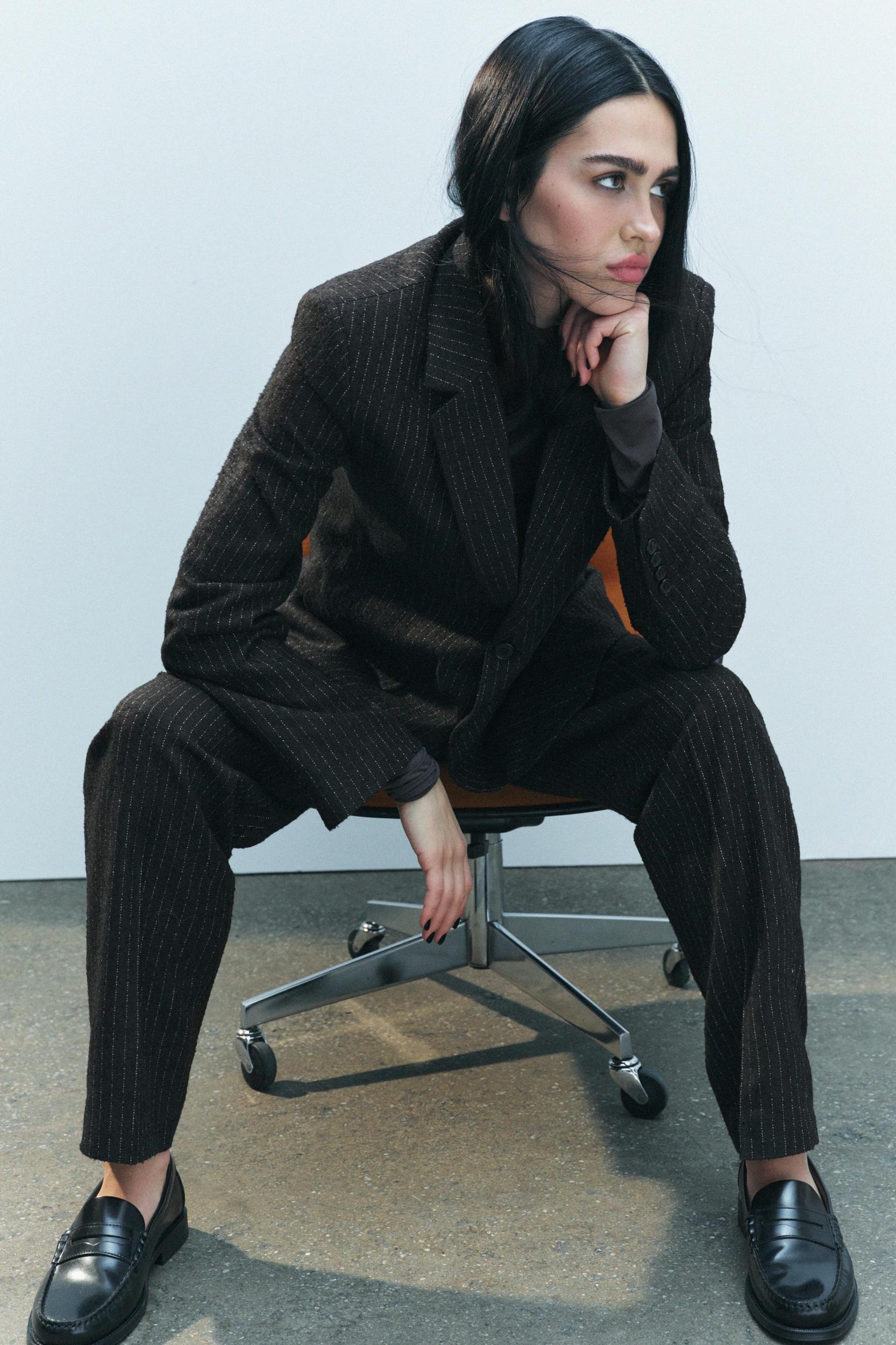 BAGGY PINSTRIPE PANTS ZW COLLECTION Product Image