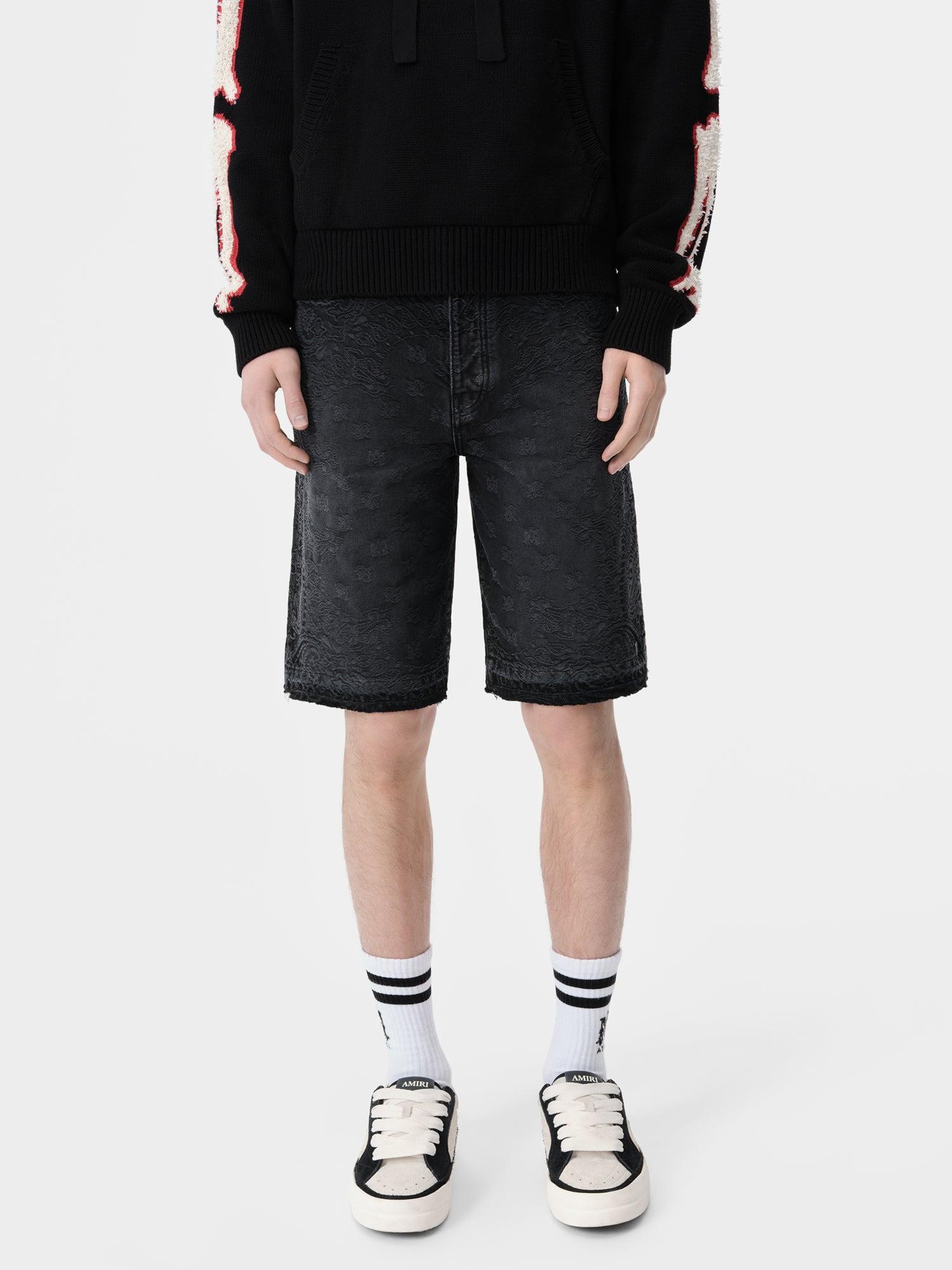 BANDANA JACQUARD SKATER SHORT - Vintage Black Male Product Image