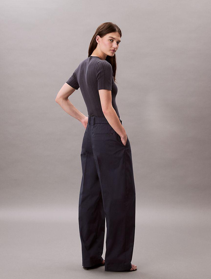 Cotton Stretch Pleated Chino Trouser Product Image
