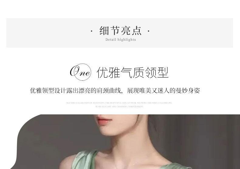 Sleeveless V-Neck Plain Open Back Satin Mermaid Evening Gown Product Image