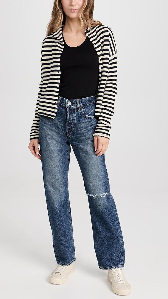 Alex Mill Taylor Cardigan in Stripe Cotton Cashmere Blend | Shopbop Product Image
