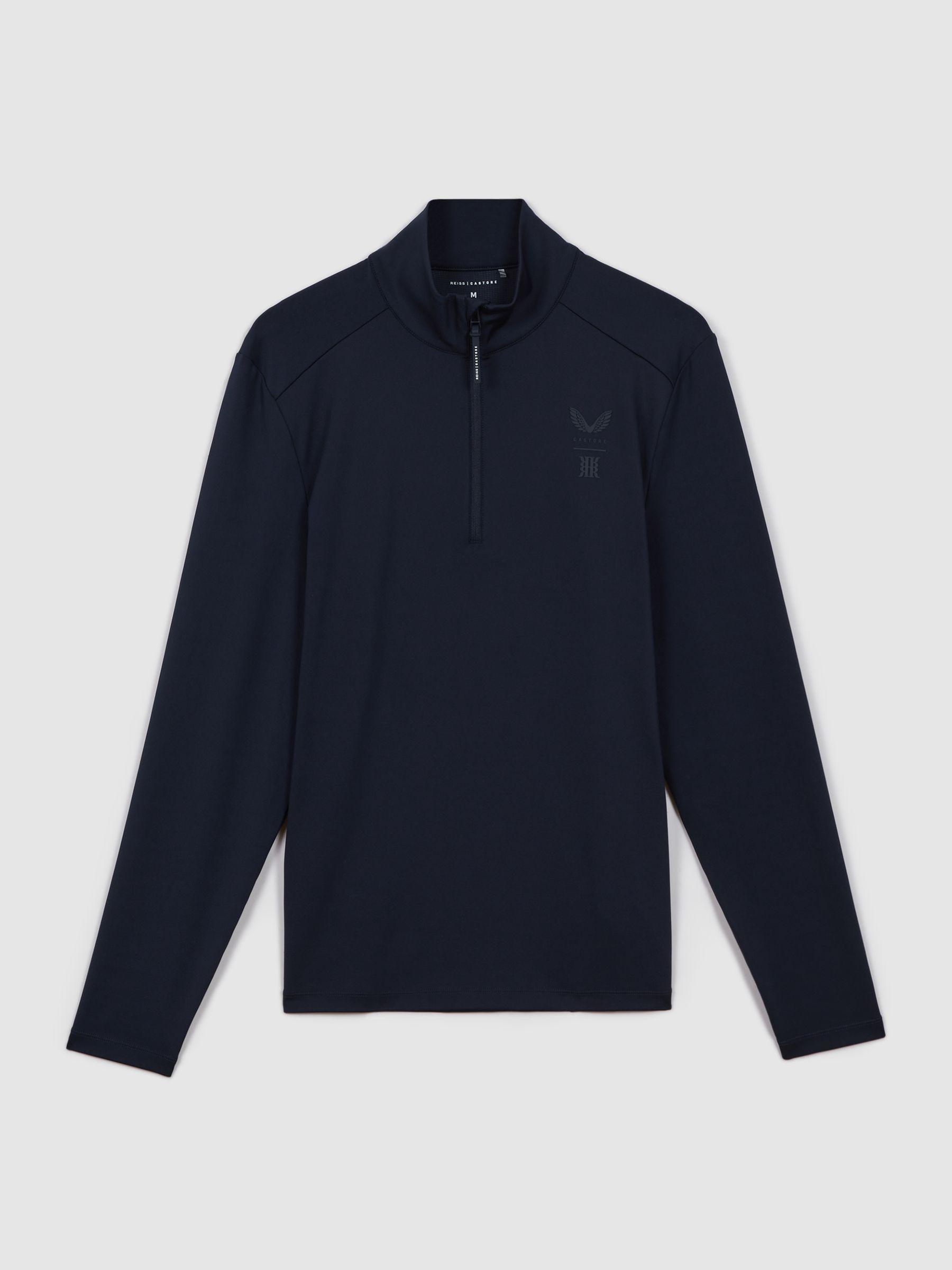 Castore Performance Quarter-Zip Funnel Neck Top in Midnight Navy Product Image