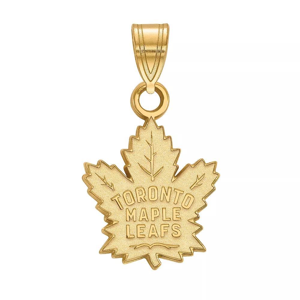 LogoArt Toronto Maple Leafs Sterling Silver Small Pendant, Women's, Gold Over Sterling Product Image