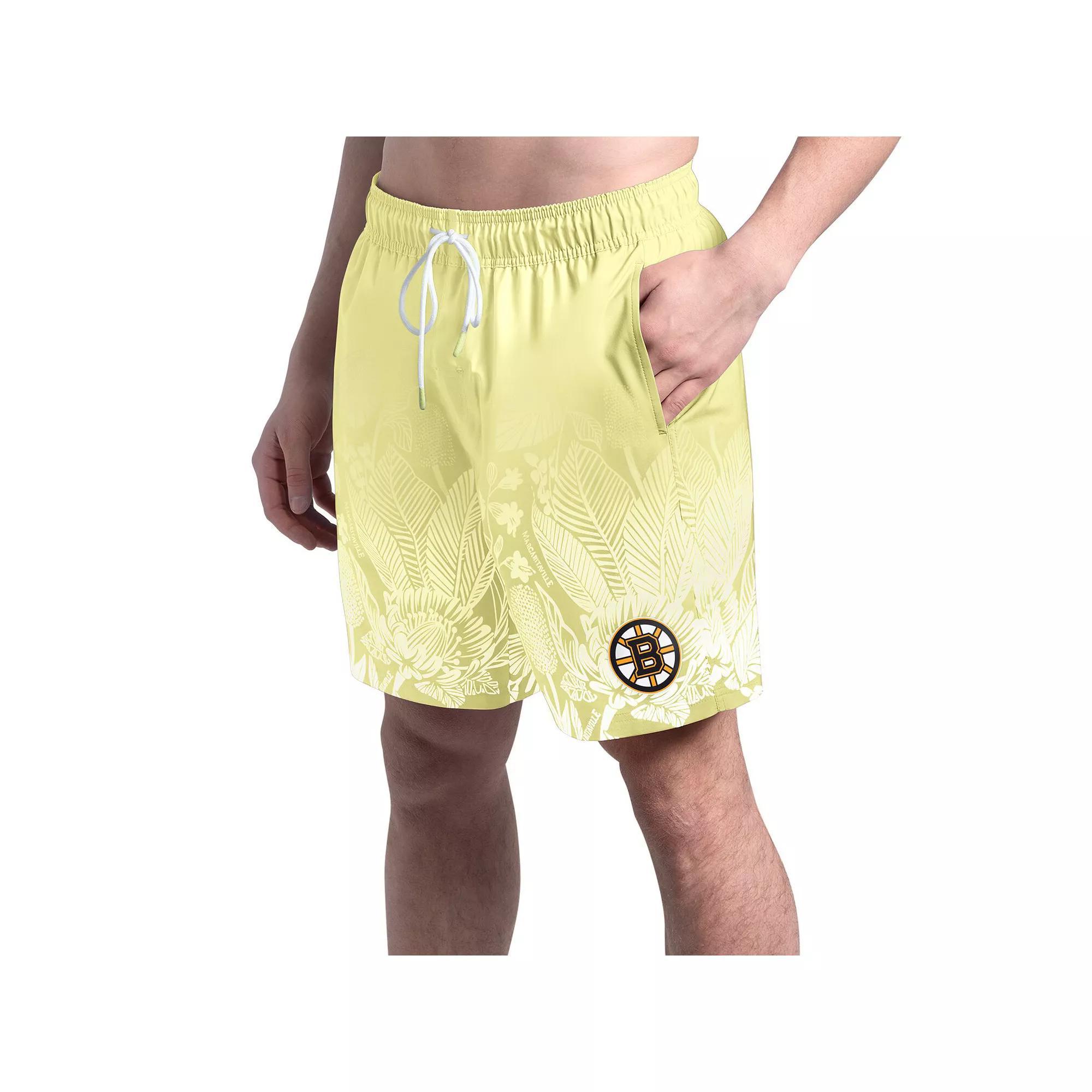 Men's Margaritaville  Yellow Pittsburgh Penguins Lagoon Fiesta Swim Short, Size: XL Product Image