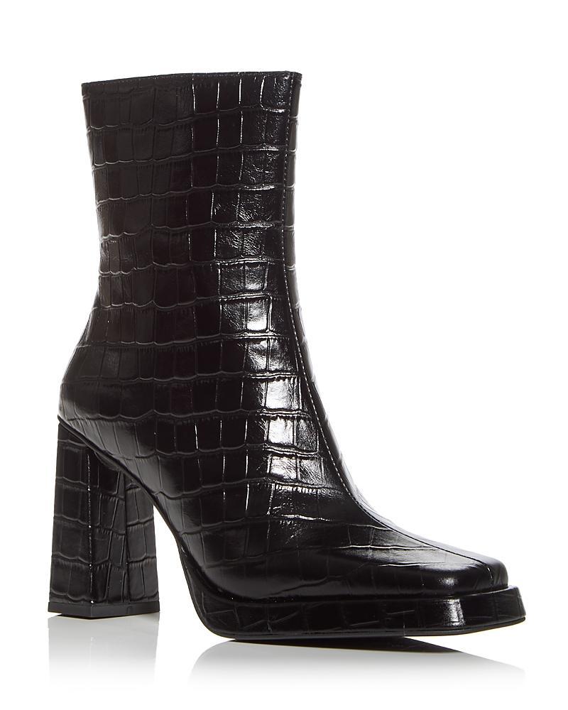 Jeffrey Campbell Womens Maximal Embossed Block Heel Booties Product Image