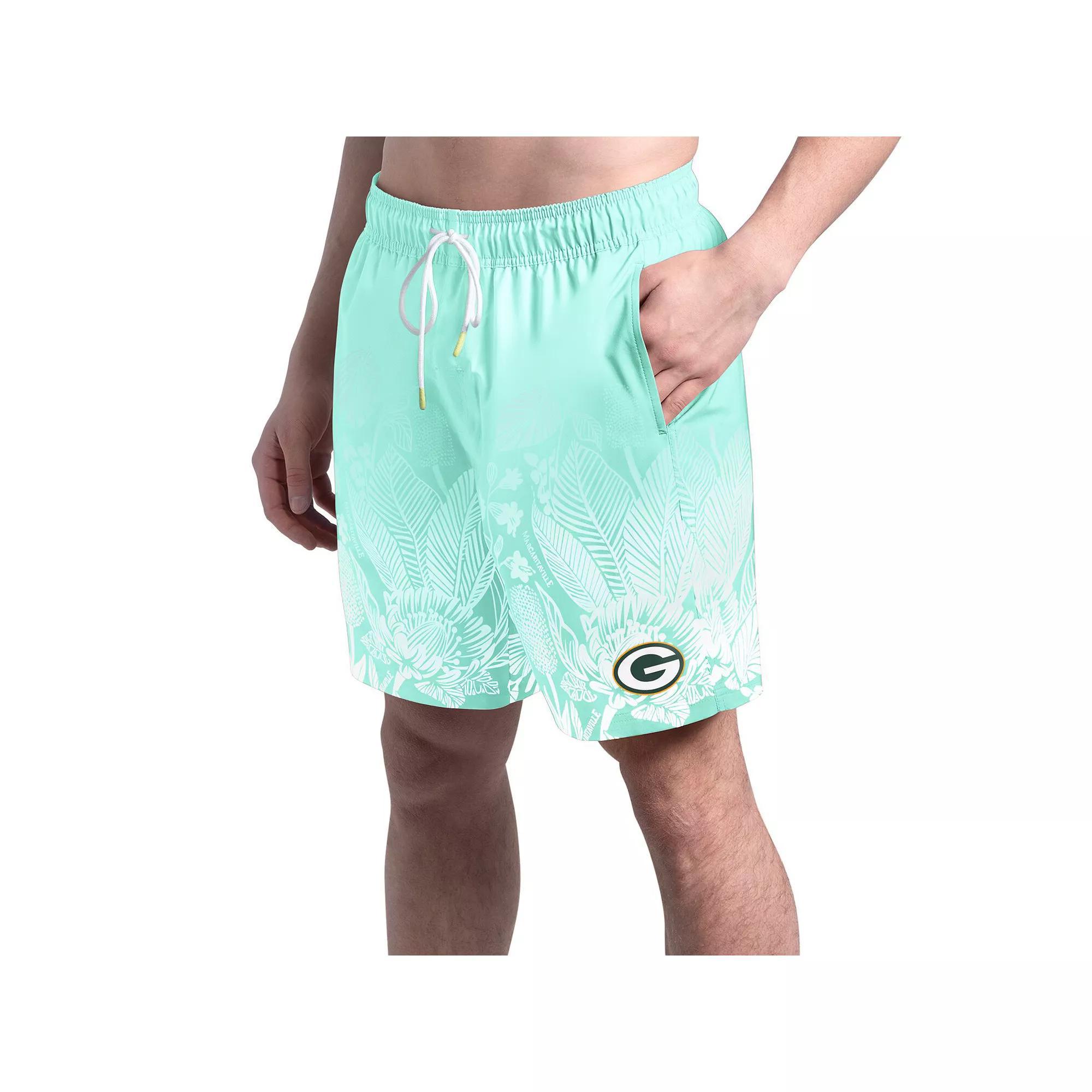 Men's Margaritaville  Mint Chicago Blackhawks Lagoon Fiesta Swim Short, Size: XL, Team Product Image