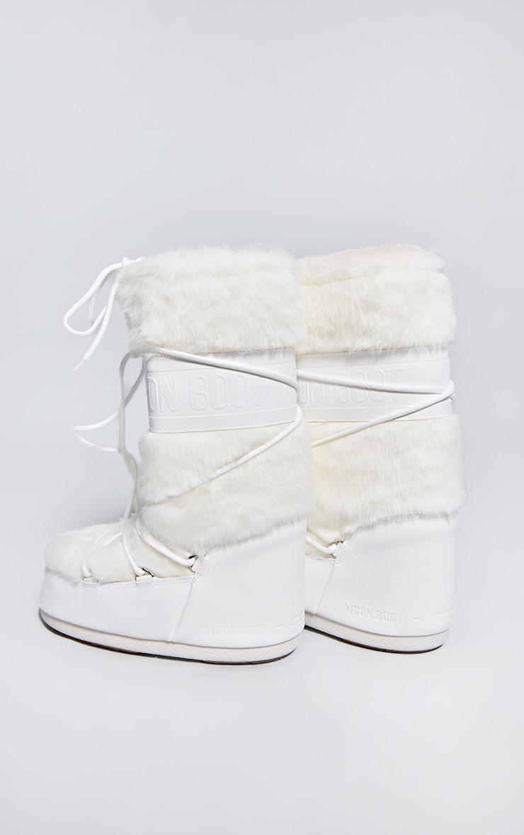 MOON BOOT White Icon Faux Fur Product Image