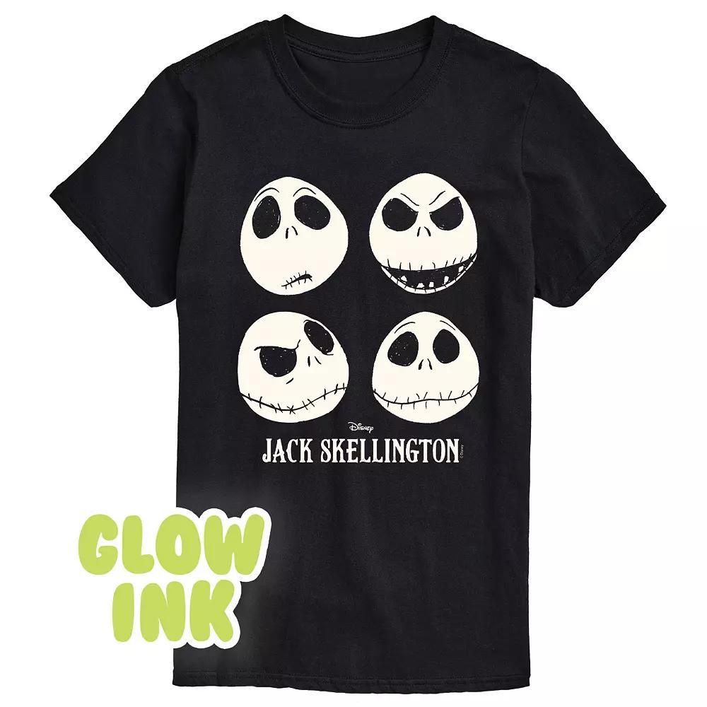 Disney's Nightmare Before Christmas Jack Skellington Men's Glow Graphic Tee, Size: Large, Black Product Image