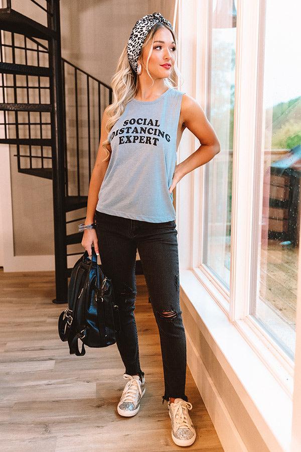 Social Distancing Expert Tank In Airy Blue Product Image