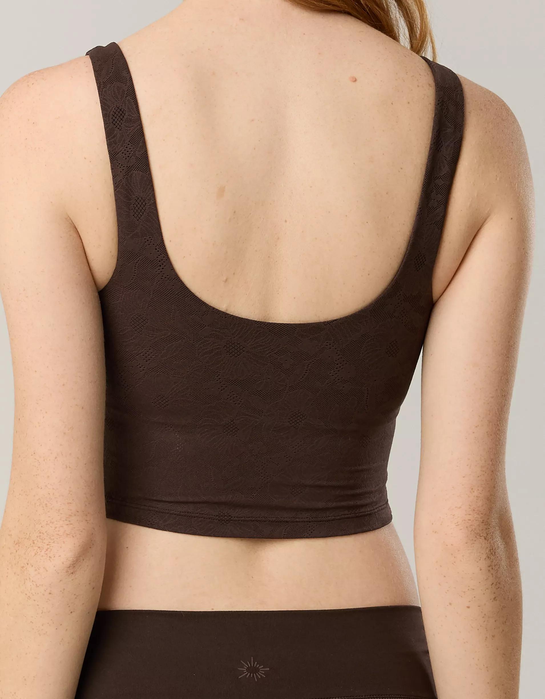OFFLINE By Aerie Lace Low Key Longline Sports Bra Product Image