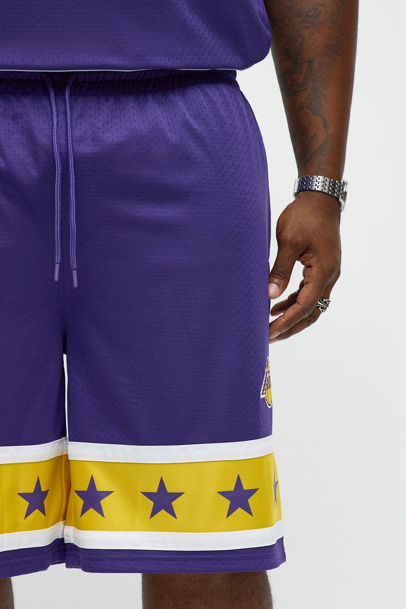 Lakers Believe The Hype Relaxed Shorts - Purple Product Image