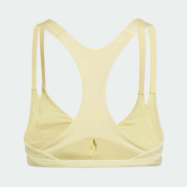 adidas Aeroimpact Luxe Training Light-Support Bra Powder Yellow 2X C-D Womens Product Image