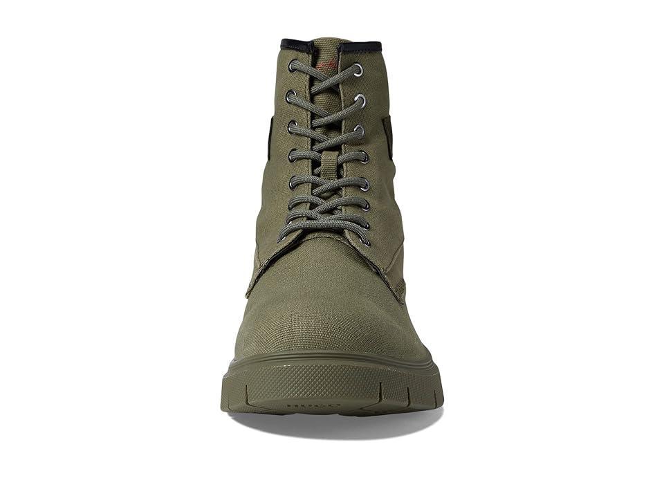 HUGO Ryan Canvas Lace-Up Boots (Olive Grey) Men's Boots Product Image
