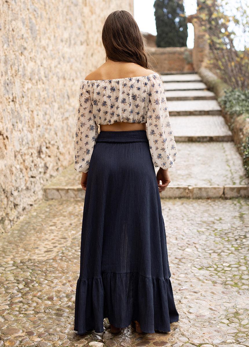 Bae Skirt in Navy Female Product Image