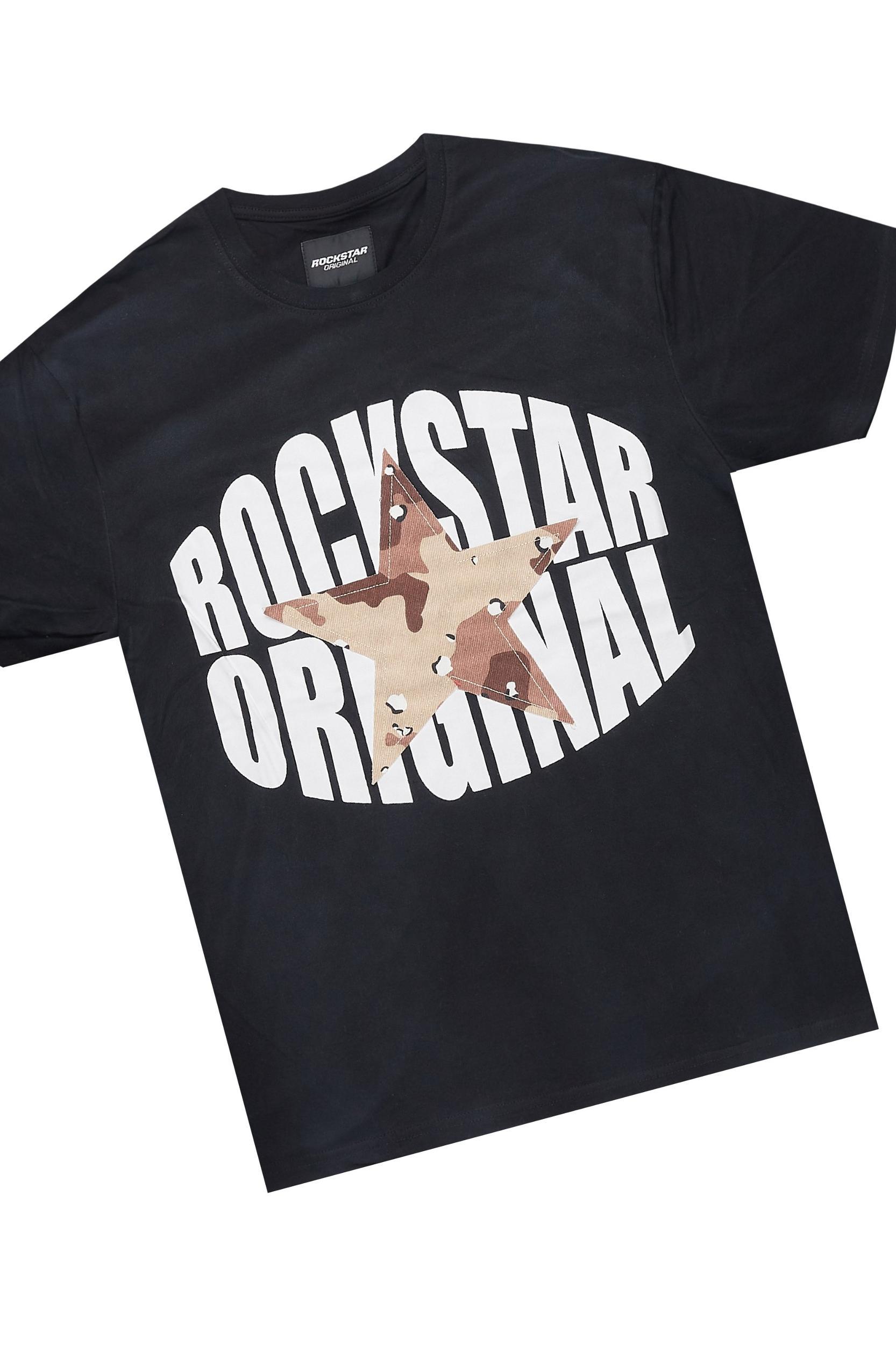 Sarge Vintage Black/Desert Camo T-Shirt/Short Set Male Product Image