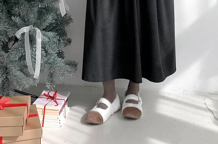 Spaghetti Strap Velvet Midi Dress Product Image
