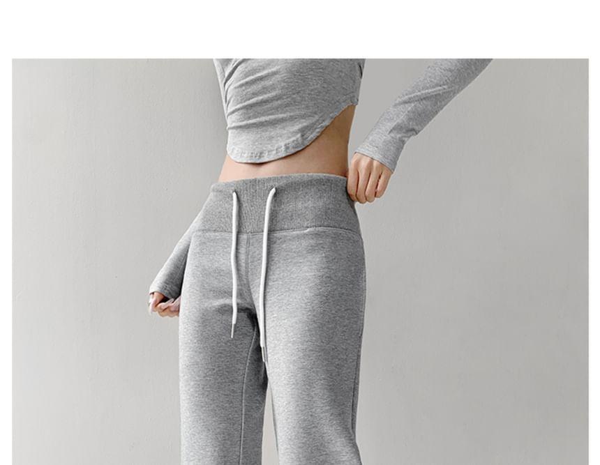 Drawstring-Waist Boot-Cut Sweatpants Product Image
