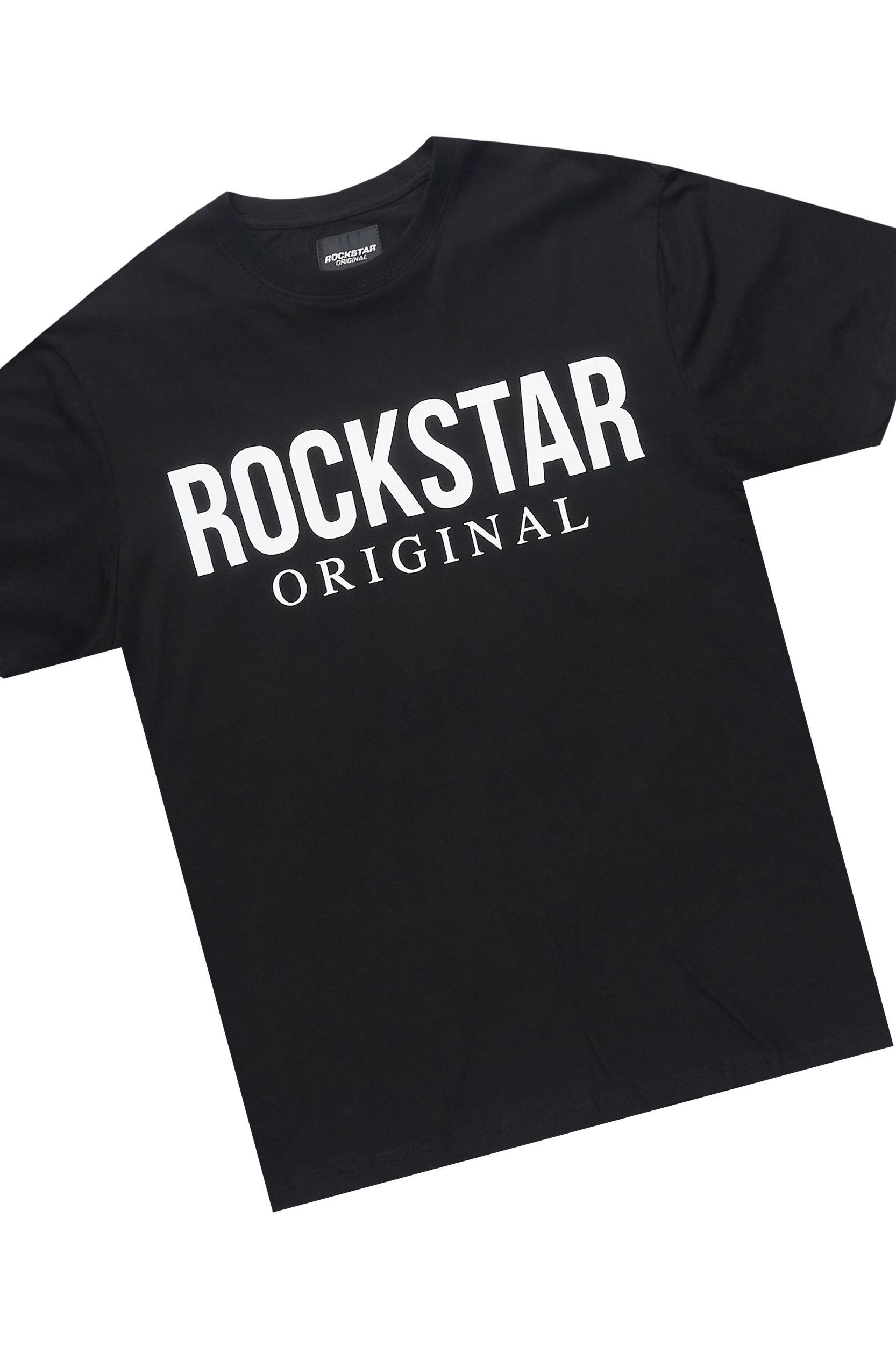 Emilio Black T-Shirt/Stacked Flare Track Set Male Product Image