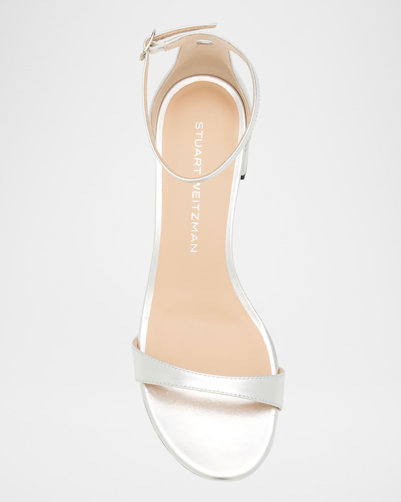 Nudist Metallic Ankle-Strap Sandals Product Image