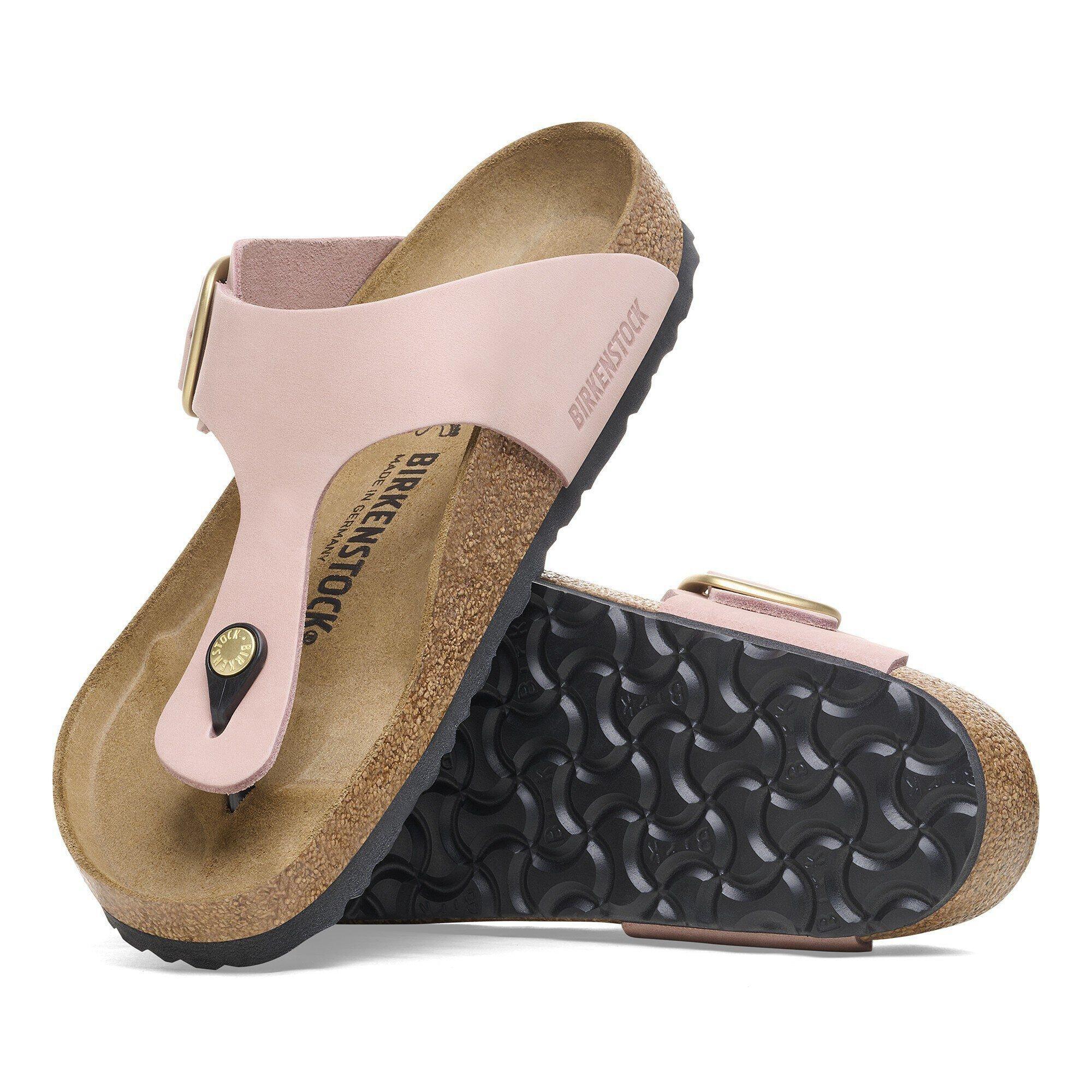 Gizeh Big Buckle Nubuck Leather Soft Pink Product Image