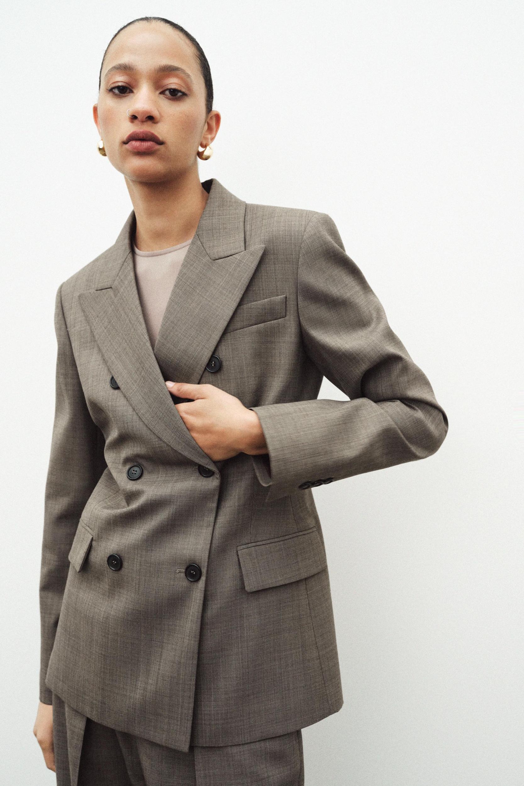 FITTED WOOL BLEND JACKET ZW COLLECTION Product Image