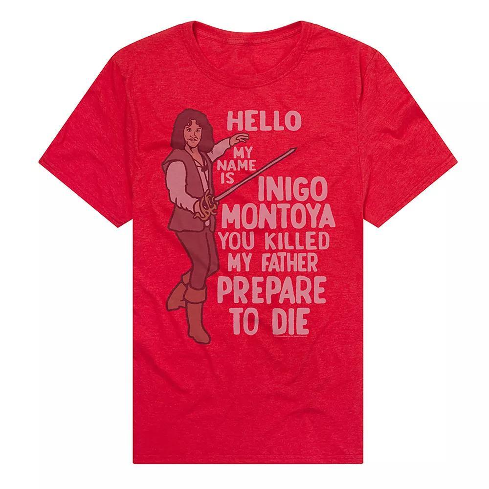 Men's Princess Bride Hello My Name Is Graphic Tee, Size: Small, Red Product Image