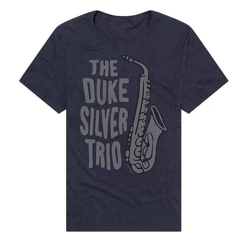 Men's Parks and Recreation Duke Silver Trio Graphic Tee, Size: Large, Blue Product Image