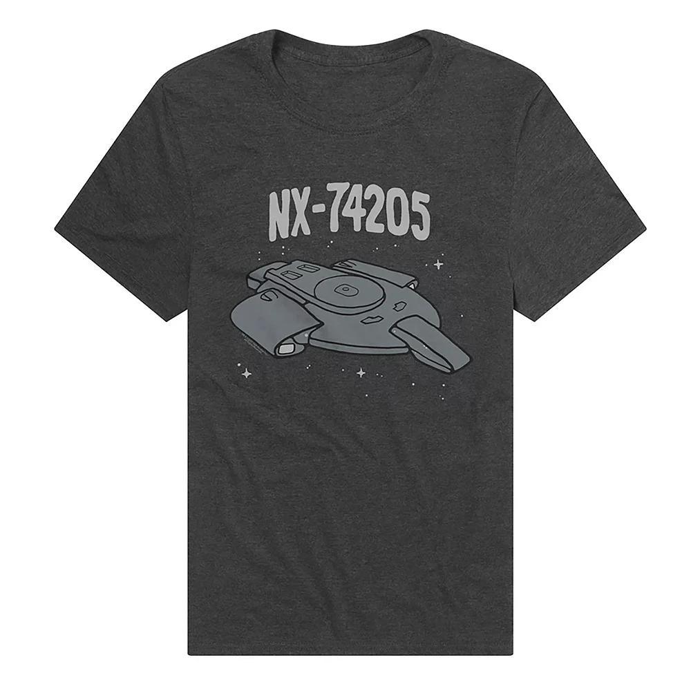 Men's Star Trek Defiant NX-74205 Graphic Tee, Size: Large, Grey Product Image