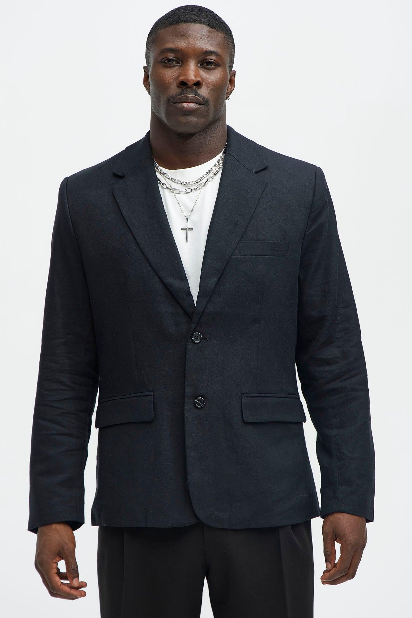 Bahamas Linen Suit Jacket - Black Product Image