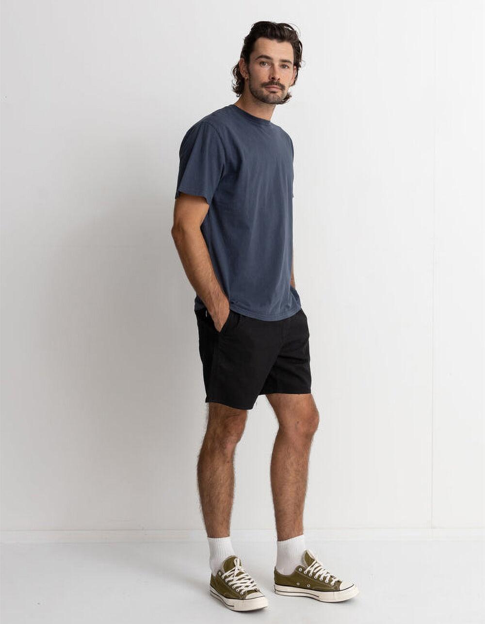 RHYTHM Classic Linen Jam Mens Shorts - BLACK Product Image