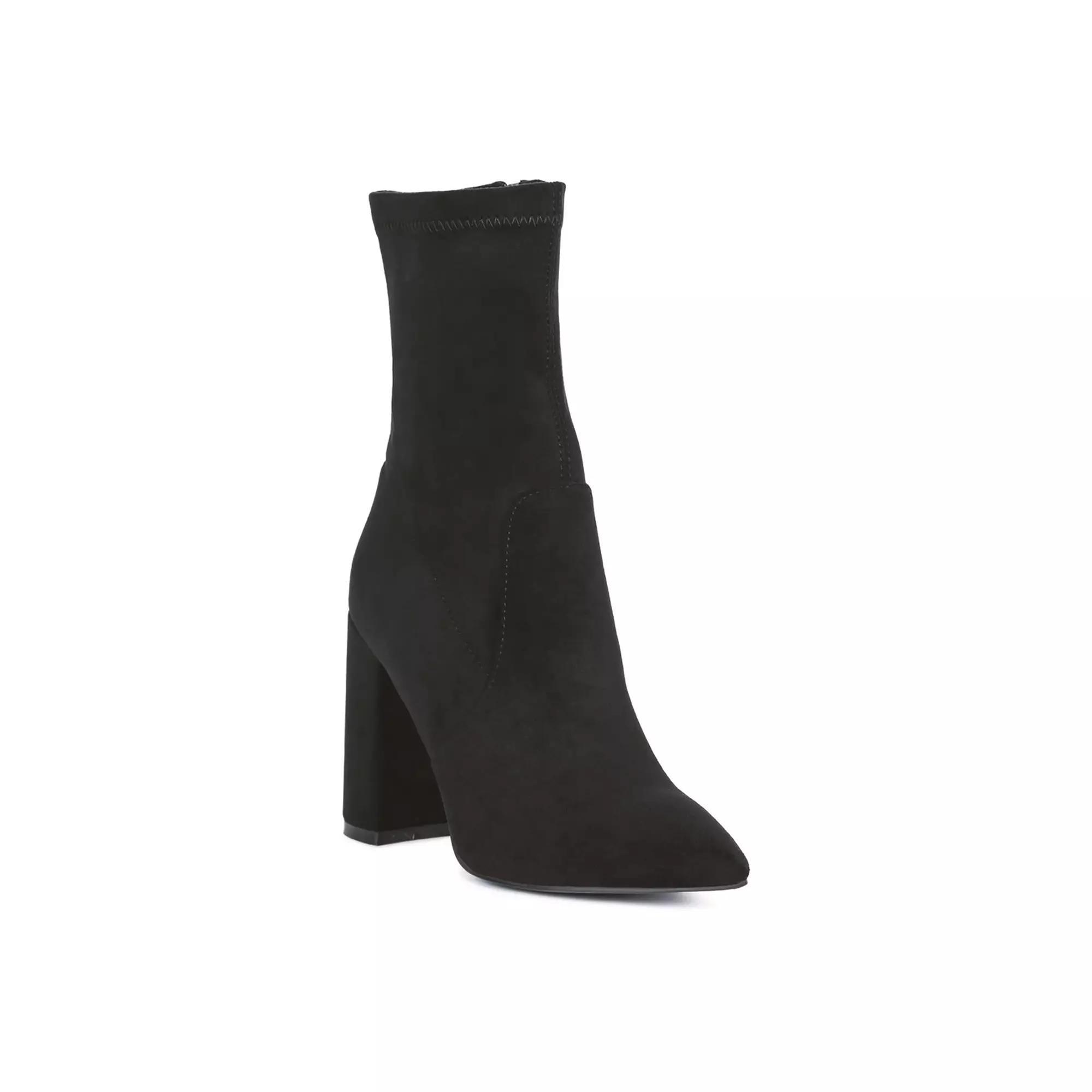 London Rag Zahara Women's Block Heel Ankle Boots, Size: 10, Black Product Image