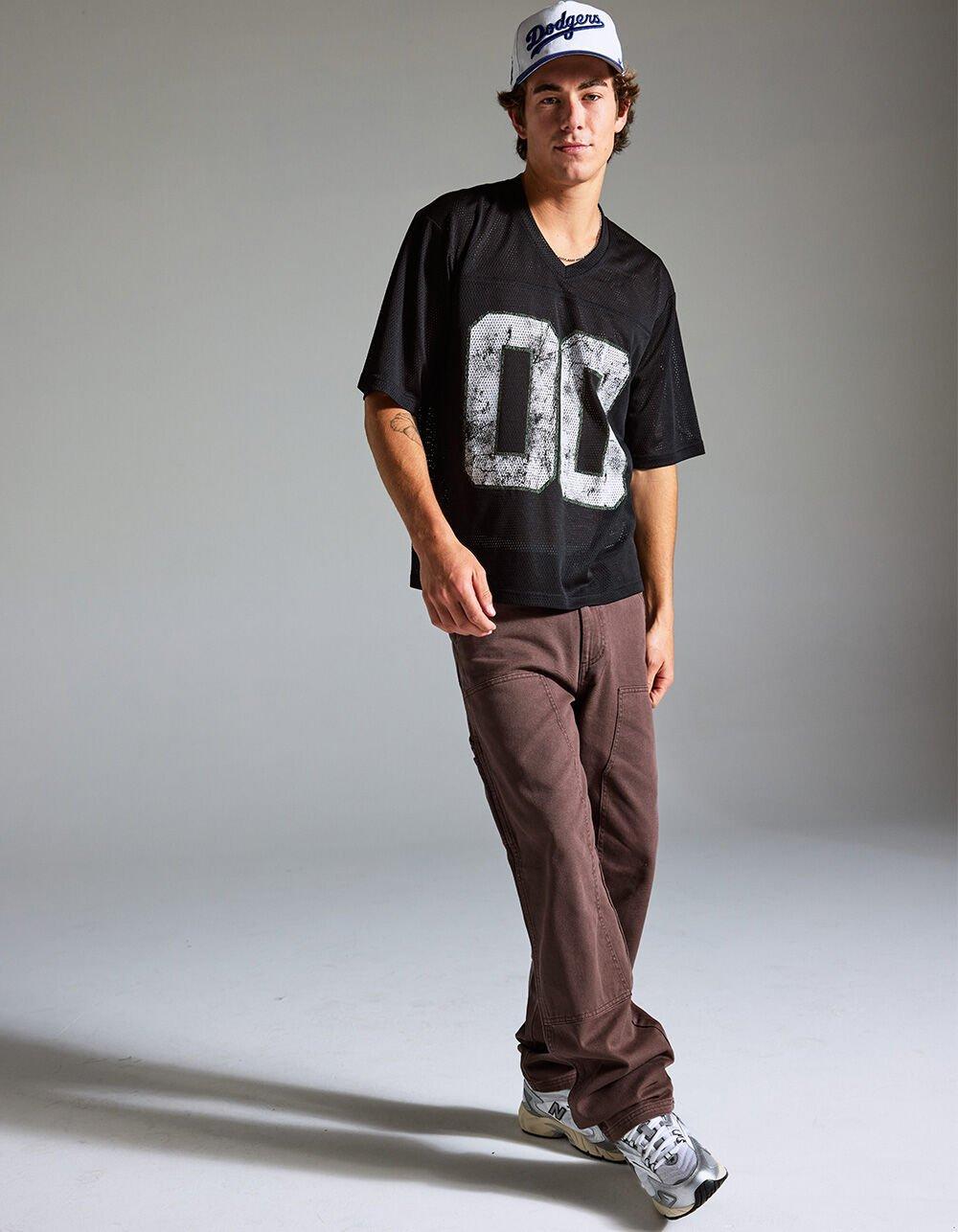RSQ Mesh Boxy Football Jersey - BLACK Product Image