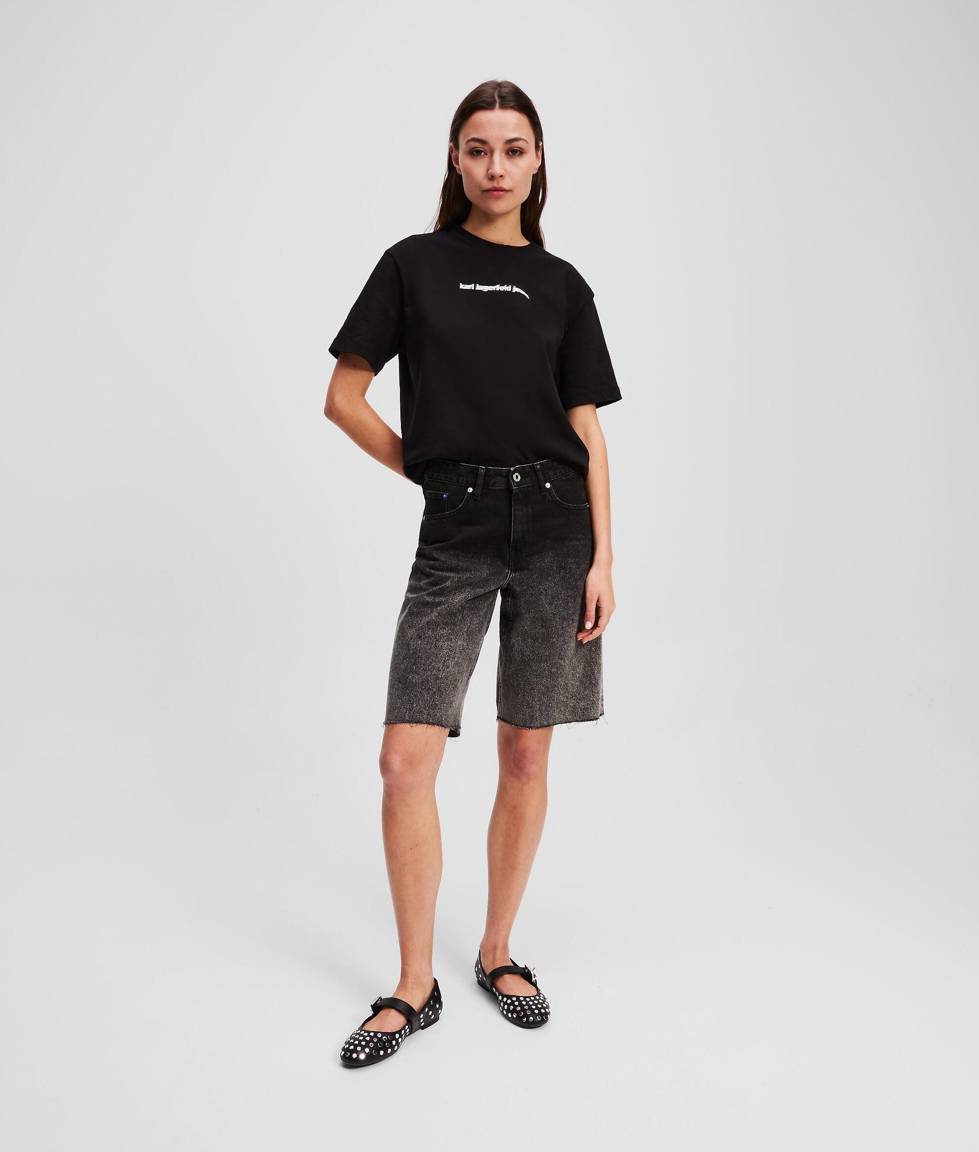 OMBRÉ DENIM SHORTS Product Image
