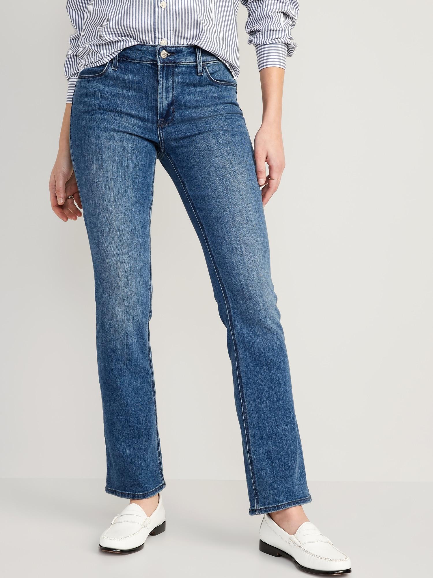 Mid-Rise Wow Boot-Cut Jeans Product Image