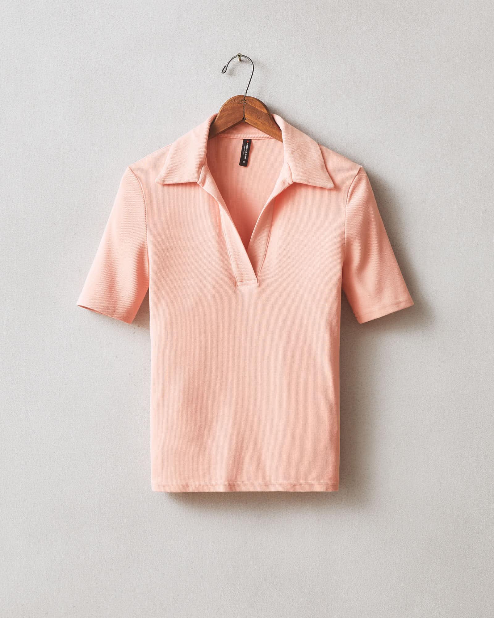 Women's Luxe Rib Popover - Coral Almond Product Image