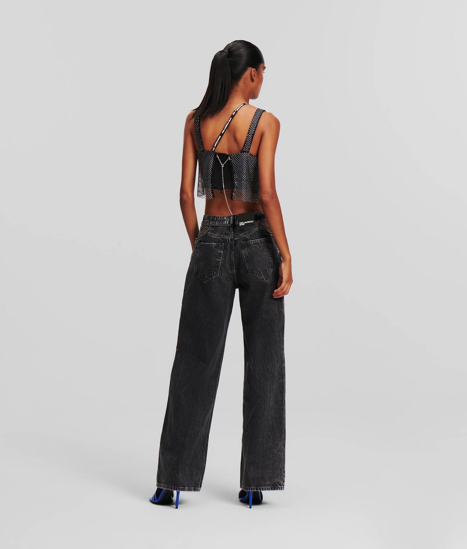 KLJ CHAINMAIL MID-RISE RELAXED JEANS Product Image