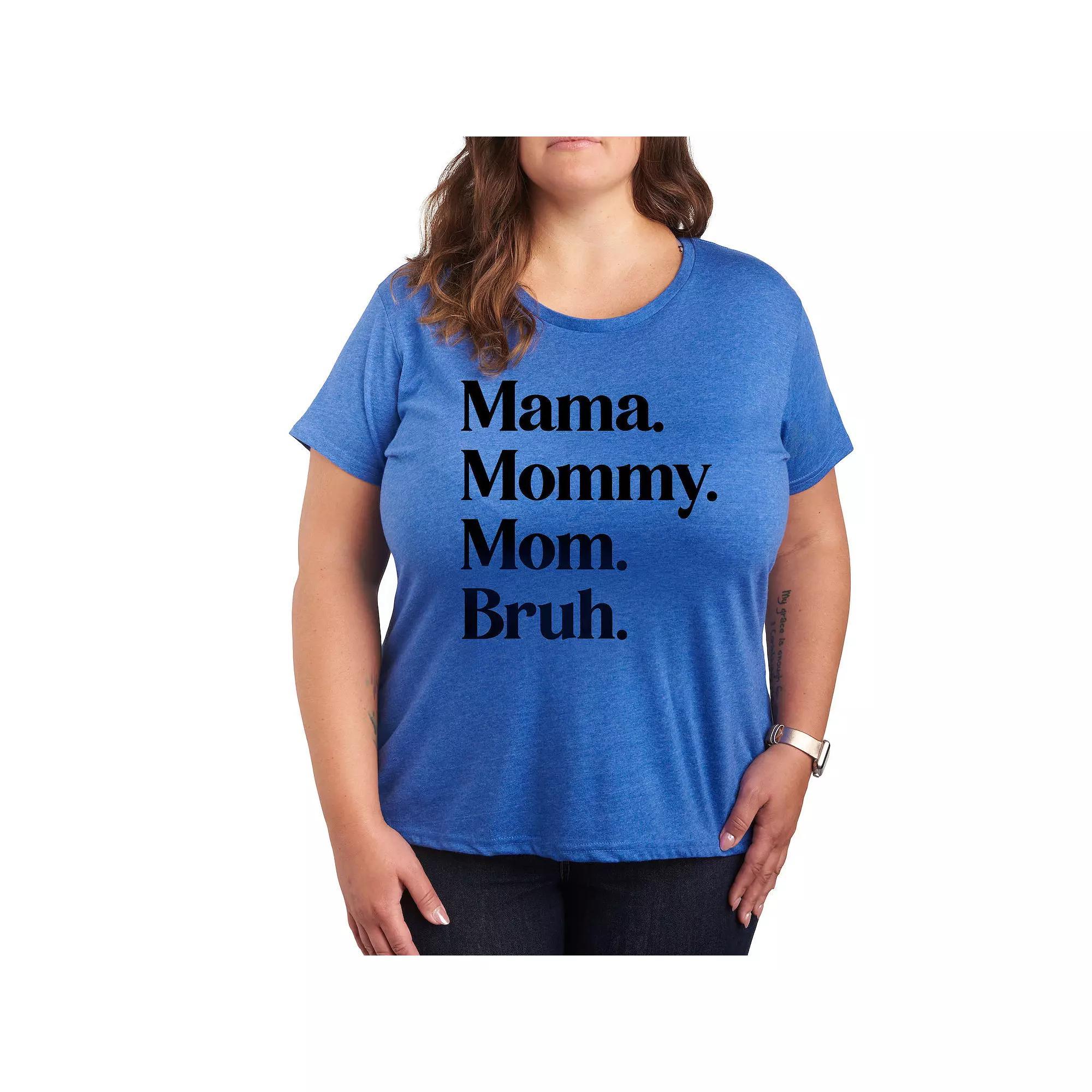 Plus Dandelion Graphic Tee, Womens Grey Blue Product Image