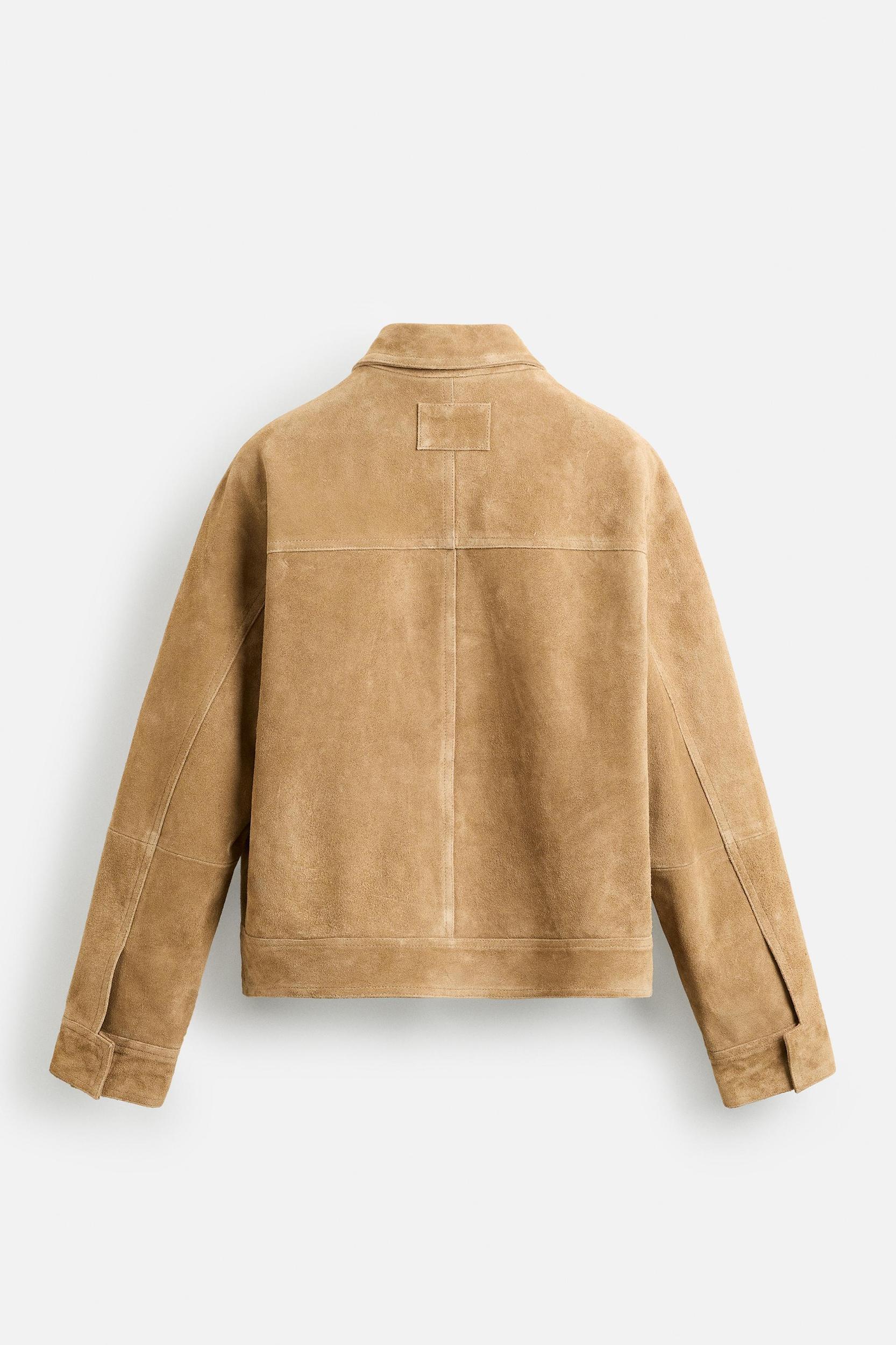 CROPPED FIT LEATHER JACKET Product Image