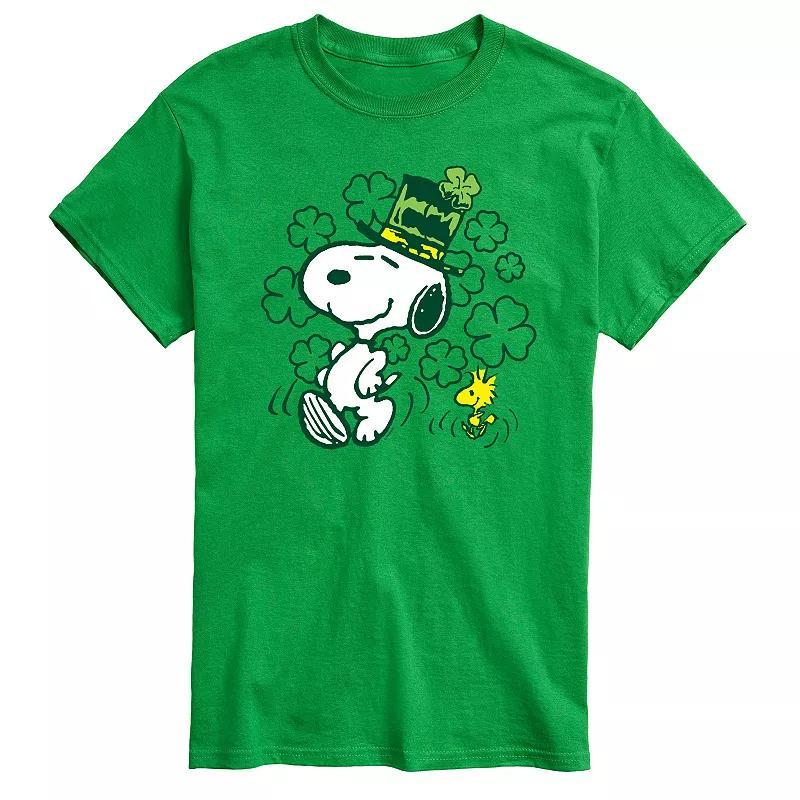 Big & Tall Peanuts Snoopy & Woodstock St. Patrick's Graphic Tee, Men's, Size: XL Tall, Green Product Image