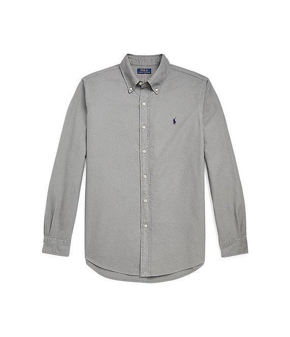 Polo Ralph Lauren Solid Classic-Fit Oxford Long-Sleeve Woven Shirt Product Image