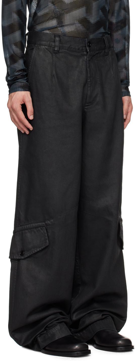DRIES VAN NOTEN Black Loose Cargo Pants In 900 Black Product Image