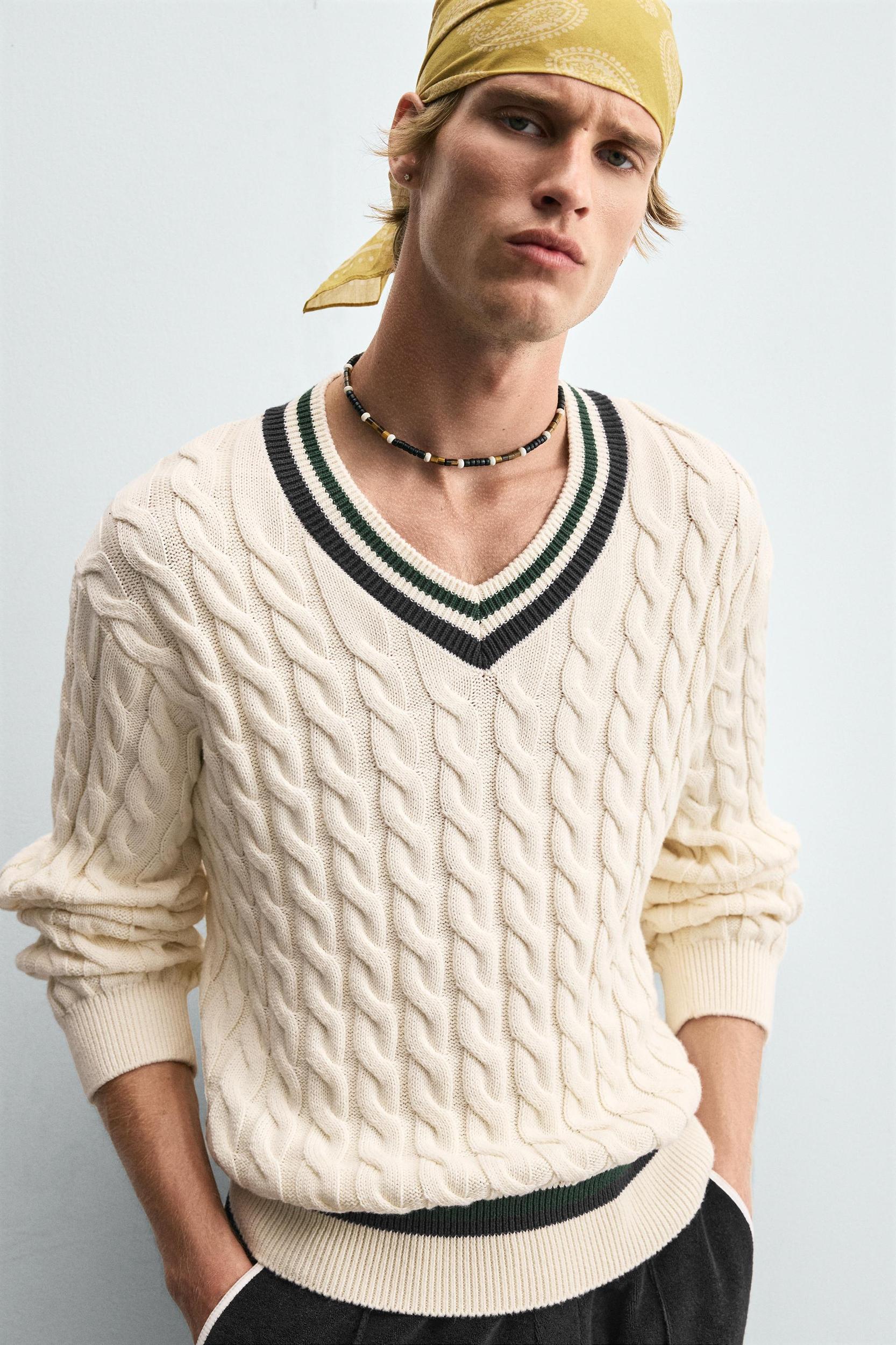 CABLE KNIT SWEATER Product Image