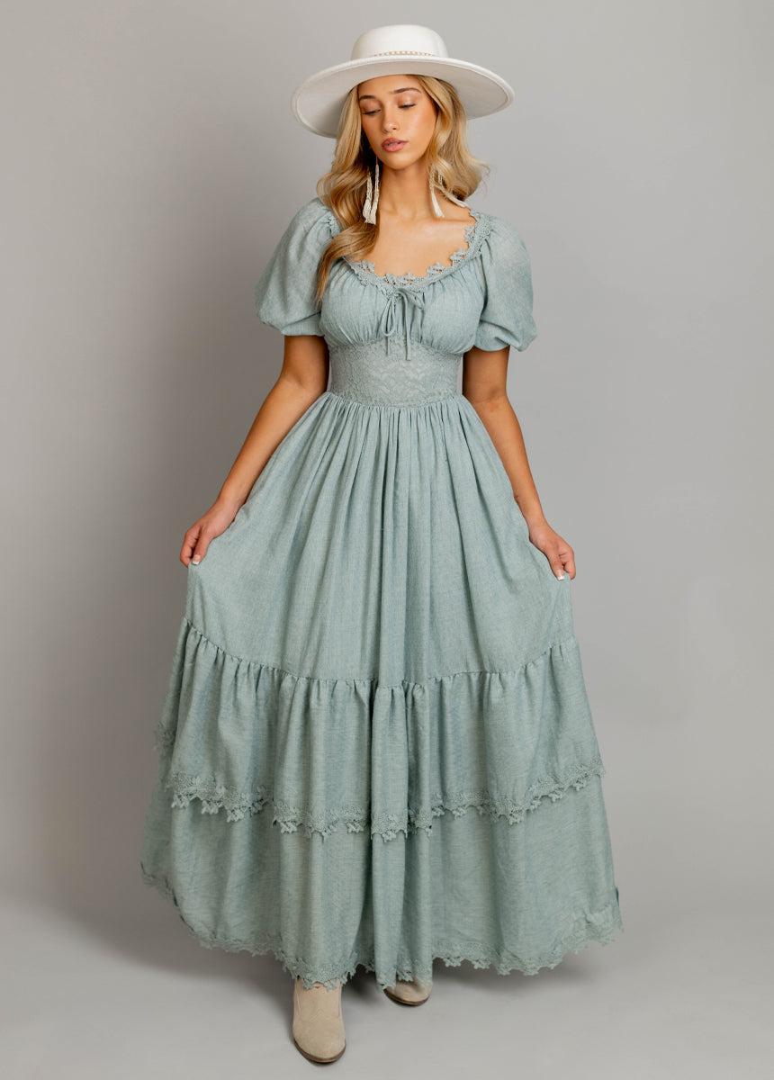 Cristina Dress in Dusty Aqua Female Product Image