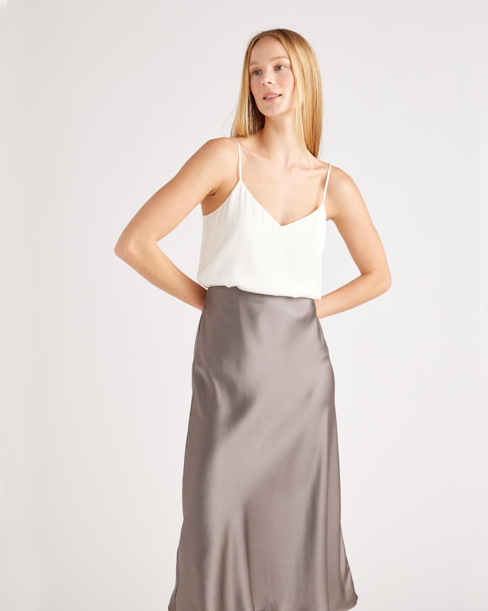 Quince | Women's 100% Washable Silk Stretch V-Neck Cami Top Size XS Product Image