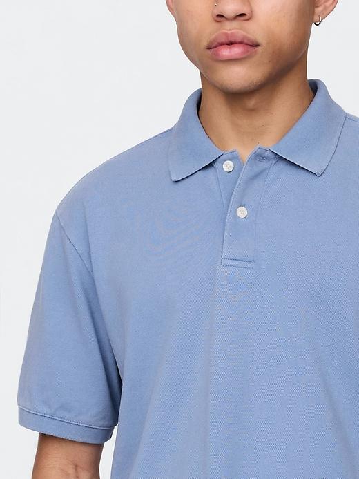 Relaxed Pique Polo Shirt Product Image