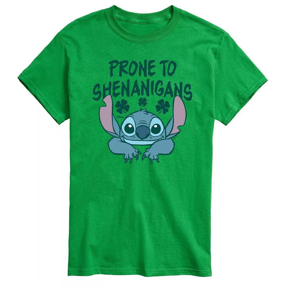 Disneys Lilo & Stitch Mens Prone To Shenanigans Graphic Tee Product Image