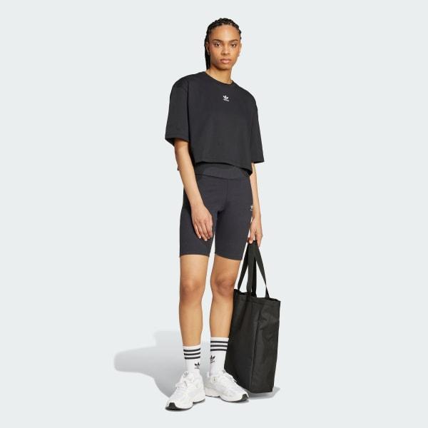 adidas Essentials Crop Tee Black 2XL Womens Product Image