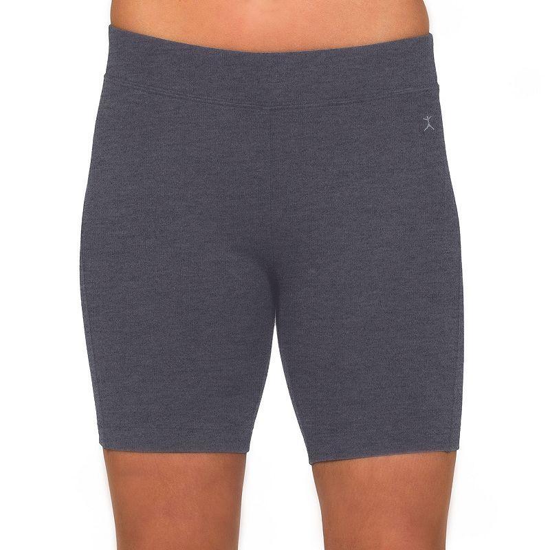 Womens Danskin Stretch Bike Shorts Grey Gray Heather Product Image